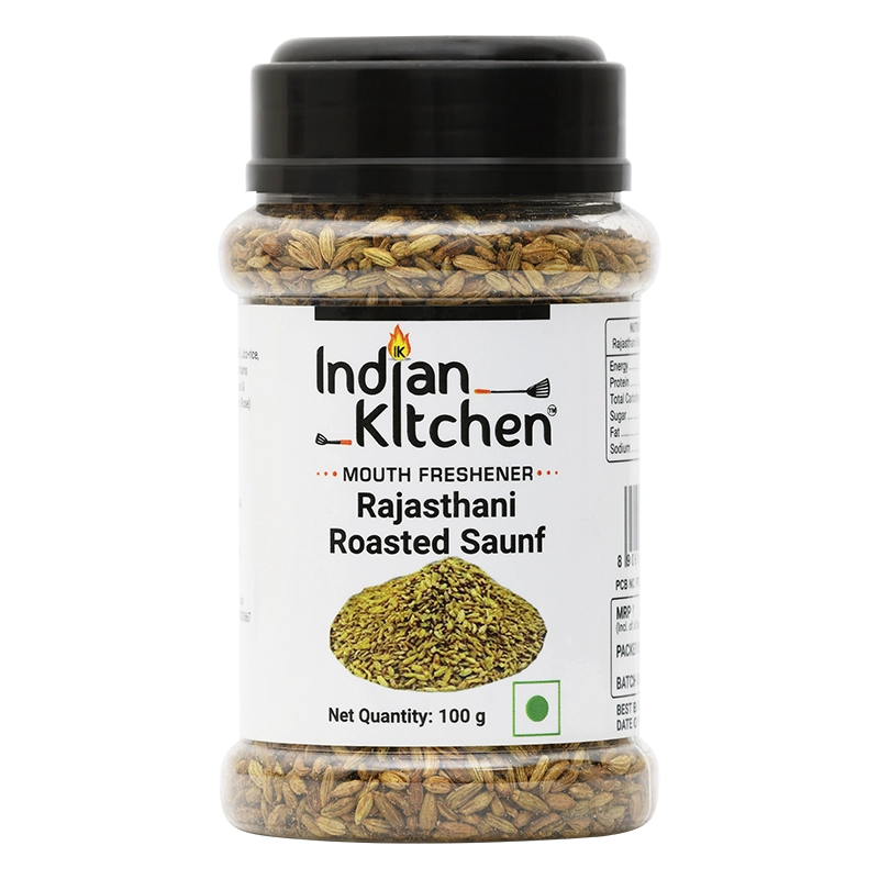 Indian Kitchen Rajasthani Roasted Saunf 100g - Indian Kitchen 